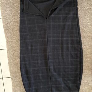 Elegant Black Plaid Skirt